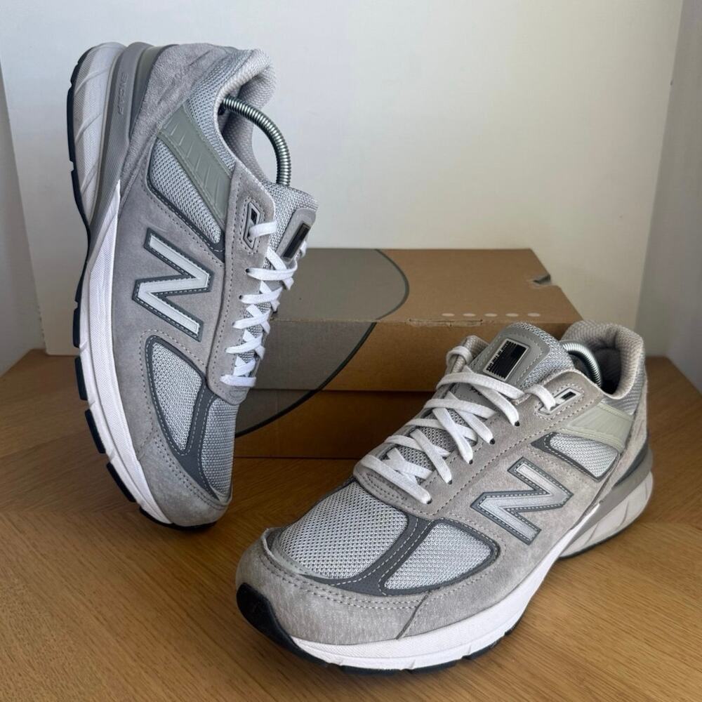 New Balance 990 V5 Grey/White Men Running Sneakers- SZ 11 D